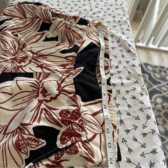 Rachel Zoe Floral Linen Blend – Size Small Wide-Leg Pants - Black&White - Picture 4 of 6